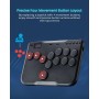 Arcade Fight Stick, P12 Mando de Arcade Controlador Teclado sin Palanca Joystick Juegos de Lucha para Ps4 /PS3/PC/Steam Deck/NS