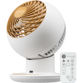Woozoo, Ultra Powerful Table Fan, Quiet and Portable, 30 m², Range 25 m, Multi-Directional Tilt, Remote Control, Timer, Living