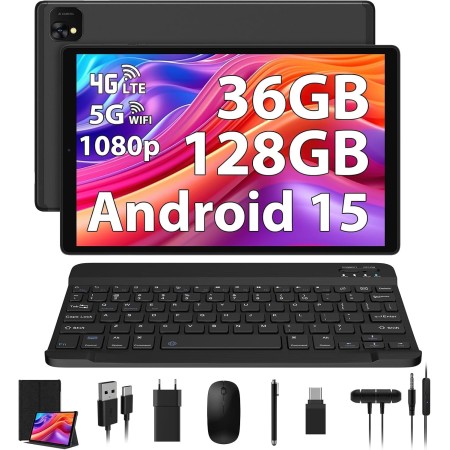 PIXPEAK 7" Tableta para niños, Android 14 Tablet, 36GB RAM 128GB ROM (SD Expandible), Android Kids Tablet, Control Parental,