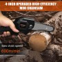 Mini Motosierra Bateria, Portátil Motosierra Bateria de 4 Pulgadas Sierra Electrica Podar Arboles para Corte de Madera Poda