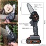 Mini Motosierra Bateria, Portátil Motosierra Bateria de 4 Pulgadas Sierra Electrica Podar Arboles para Corte de Madera Poda