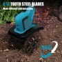 Motoazada inalámbrica para batería Makita 18V, motoazada a batería con motor Brushless, altura ajustable, ancho de trabajo 20