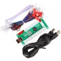 EG STARTS Arcade Cabinet Parts 2X 8 Way Joystick + 16x LED pulsador Iluminado + 2 Jugadores + Botones de Monedas para Raspberry