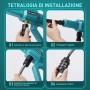 Geevorks Hidrolimpiadora de Alta Presión Inalámbrica,21 V Hidrolimpiadora Bateria Portátil,62 Bar 900 PSI,Boquilla 6 en 1,2