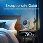 Iris Ohyama Woozoo, 30 m², Table Fan, Matte Black, 5 Speeds, Remote Control, Multidirectional Oscillation, Quiet, Powerful,