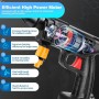 Pistola de Agua a presión 30Bar, Hidrolimpiadora de Alta Presion con 6000mAh Batería, Manguera 5m, Pistola Limpiadora a Presión