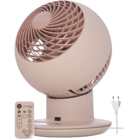 Iris Ohyama Woozoo, 30 m², Table Fan, Matte Pink, 5 Speeds, Remote Control, Multidirectional Oscillation, Quiet, Powerful, Desk,