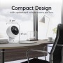 Iris Ohyama Woozoo, 30 m², Table Fan, Matte Pink, 5 Speeds, Remote Control, Multidirectional Oscillation, Quiet, Powerful, Desk,