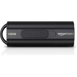 Amazon Basics Memoria flash USB 3.1 de 128 GB, velocidad de lectura de hasta 130 MB/s, Negro