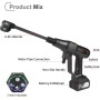 Hidrolimpiadora Bateria, 100Bar Máximo Press & Clean Pistola Lavado con Boquilla Ajustable 6 en 1, Hidrolimpiadora portátil con