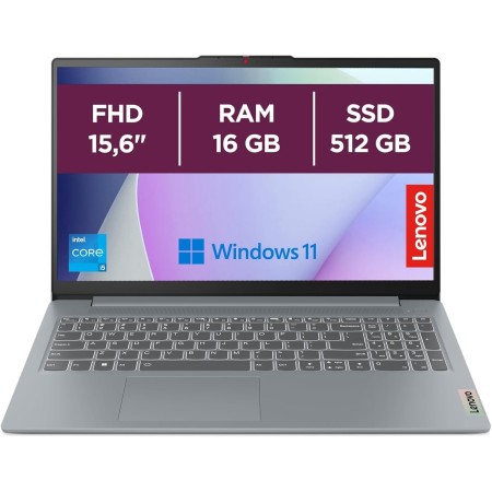 Lenovo IdeaPad Slim 3 Gen 8 – Ordenador Portátil 15.6" FHD Intel Core i5-13420H, 16 GB RAM, 512 GB SSD, Intel UHD Graphics,