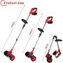 Desbrozadora Bateria, 21V Desbrozadora Electrica con 4000mAh Batería, con Rodillos, 5 Cuchillas de Plástico, 2 Cuchillas de