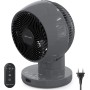 MYCARBON Turbo Quiet Table Fan 20dB DC Motor Powerful Fan 30°-60°-90° Oscillation 11 Speeds Timer 12h and Programmed On, with