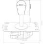 EG STARTS 2X Arcade Joystick's Oval Balltop, Arcade Ellipse Topball Handle Use for 2 Players Arcade Joystick DIY Kit Sanwa