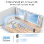 MYCARBON Turbo Quiet Table Fan 20dB DC Motor Powerful Fan 30°-60°-90° Oscillation 11 Speeds Timer 12h and Programmed On, with