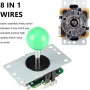 Fosiya 2 Player Arcade Joystick LED Chrome Starter Buttons for PC MAME Raspberry Pi Video Games Arcade Parts Cabinet (Mixed