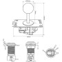 Fosiya 2 Player Arcade Joystick LED Chrome Starter Buttons for PC MAME Raspberry Pi Video Games Arcade Parts Cabinet (Red