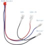 Fosiya 2 Player Arcade Joystick LED Chrome Starter Buttons for PC MAME Raspberry Pi Video Games Arcade Parts Cabinet (Red Blue)