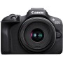 CANON EOS R100 Cámara Mirrorless + Objetivo RF-S 18-45 mm F4.5-6.3 IS STM, Cámara Evil APS-C (24,1 MP) -4 EV, Vídeo 4K 25 fps,