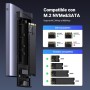 UGREEN Carcasa SSD M.2 NVME&SATA USB 3.2 Gen 2 10 Gbps, Caja para M-Key e B&M-Key Compatible con 970 EVO Plus, 760P y más