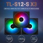 Thermalright TL-S12-S Ventilador de CPU de 120 mm Case Fan ARGB, conector PWM de 4 pines, ventilador de ordenador silencioso con