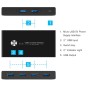 Rybozen 4 Puertos USB 3.0 Switch, USB KVM Conmutador 2 Entradas y 4 Salidas con 2 Cable USB para Compartir Teclado, Ratón, Disco