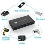 Rybozen 4 Puertos USB 3.0 Switch, USB KVM Conmutador 2 Entradas y 4 Salidas con 2 Cable USB para Compartir Teclado, Ratón, Disco