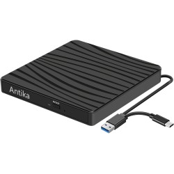 Antika Unidad de DVD Externa TypeC Unidad de CD Portátil Unidad de CD DVD/CD + /- RW Unidad de CD Externa para Computadoras Antika Unidad de DVD Externa TypeC Unidad de CD Portátil Unidad de CD DVD/CD + /- RW Unidad de CD Externa para Computadoras