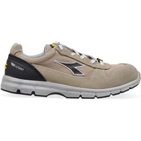 Utility Diadora Run Text Low S1p SRC ESD, Zapato bajo Hombre, Marrón C8149 Sand Sand, 46 EU