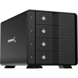 SABRENT Estación de Acoplamiento de 4 Bahias 3,5" SATA SSD/HDD | USB 3.1 | con 4 interruptores ON/Off | hasta 22TB [DS-SC4B]