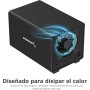 SABRENT Estación de Acoplamiento de 4 Bahias 3,5" SATA SSD/HDD | USB 3.1 | con 4 interruptores ON/Off | hasta 22TB [DS-SC4B]
