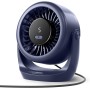 Diveblues USB Table Fan, Powerful Up to 6m/s, LED Display, 5 Speeds, 360° Rotation, Quiet Mini Fan, Portable for Home, Office,