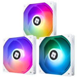 Thermalright Ventilador de CPU TL-C12CW-S X3, 120 mm, color blanco, ARGB, 4 pines, ventilador silencioso PWM con rodamiento Thermalright Ventilador de CPU TL-C12CW-S X3, 120 mm, color blanco, ARGB, 4 pines, ventilador silencioso PWM con rodamiento
