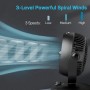 DR.PREPARE Silent Fan Table Fan 3 Speeds 28dB 15㎡ Multi-directional Oscillation Turbo Fan Powerful Air Circulation for Bedroom