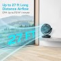 DR.PREPARE Silent Fan Table Fan 3 Speeds 28dB 15㎡ Multi-directional Oscillation Turbo Fan Powerful Air Circulation for Bedroom