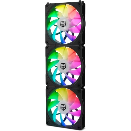 NOX XTREME PRODUCTS HUMMER V-FAN - Ventilador para Caja PC 120mm, ARGB en espejo infinito, 9 aspas traslúcidas, rodamientos