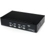 StarTech.com SV431HDU3A2 - Switch conmutador KVM de 4 Puertos HDMI 1080p con Hub USB 3.0 para periféricos, Color Negro