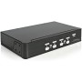 StarTech.com SV431HDU3A2 - Switch conmutador KVM de 4 Puertos HDMI 1080p con Hub USB 3.0 para periféricos, Color Negro