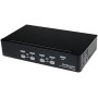 StarTech.com SV431HDU3A2 - Switch conmutador KVM de 4 Puertos HDMI 1080p con Hub USB 3.0 para periféricos, Color Negro