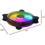 Cooler Master MasterFan MF120 Halo Edición Blanca ARGB: Ventilador de Caja y Refrigerador, Doble Anillo Iluminación ARGB, Diseño