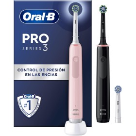 Oral-B Pro 3 3900N Cepillos de Dientes Eléctricos (Pack de 2) con Mango Recargable y Cabezal de Recambio, Diseñado Por Braun,
