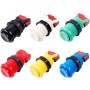 EG STARTS 6X American Standard Style Arcade Buttons Switchable Switches Happ Type 30mm Terminals 187" (4.8mm) Jamma Mame Kit