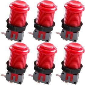 CABLEPELADO American Arcade Button with Micro Switch | Arcade Machine Button | Jamma Machines Button | Mounting: 28mm Holes |