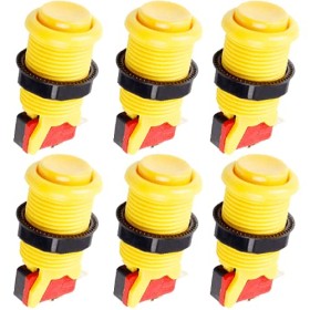 CABLEPELADO American Arcade Button with Micro Switch | Arcade Machine Button | Jamma Machines Button | Mounting: 28mm Holes |
