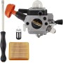 Kit de carburador compatible 41801200615 para FS89 para FS91 FS111 HT102 FC111 KM91R KM111R garantiza una funcionalidad estable