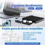 BNEHHOV Reproductor DVD Disquetera Externa USB 3.0 Tipo C Lector CD Externo Portátil Unidad de CD Externa Plug and Play Ruido