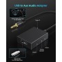 ANDTOBO Adaptador de Audio USB a Auxiliar, Macho de 3,5 mm a Hembra para Reproducir Música en Tu Coche