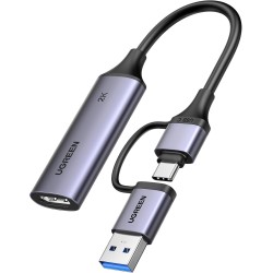 UGREEN Tarjeta de Captura de Video HDMI 4K 30Hz a USB A USB C 3.0 2K 30Hz 1080P para Streaming Grabación de Juegos y Transmisión UGREEN Tarjeta de Captura de Video HDMI 4K 30Hz a USB A USB C 3.0 2K 30Hz 1080P para Streaming Grabación de Juegos y Transmisión
