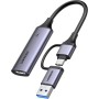 UGREEN Tarjeta de Captura de Video HDMI 4K 30Hz a USB A USB C 3.0 2K 30Hz 1080P para Streaming Grabación de Juegos y Transmisión
