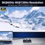 Conmutador KVM HDMI 8K a 60 Hz, conmutador KVM HDMI para 2 computadoras que comparten 1 monitor y 3 dispositivos USB 3.0,